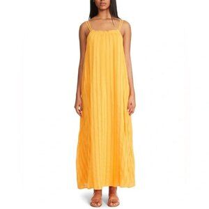 BB Dakota Steve Madden Flowget About It Cotton Lined Maxi Dress Orange Sz Small
